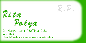 rita polya business card